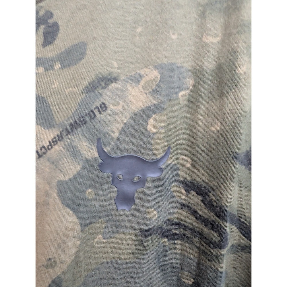 D6 Under Armor Blood,Sweat & Respect Men's XXL Camo Tee w/Flag Patch USA Rock - Picture 3 of 6